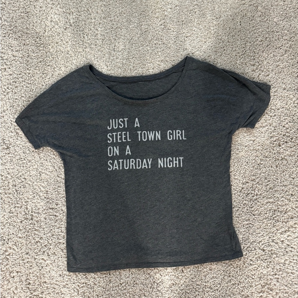 Women's Charcoal Graphic Tee - Short Sleeve